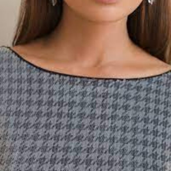 Chicos Houndstooth Sequin Tunic M - Picture 2 of 16